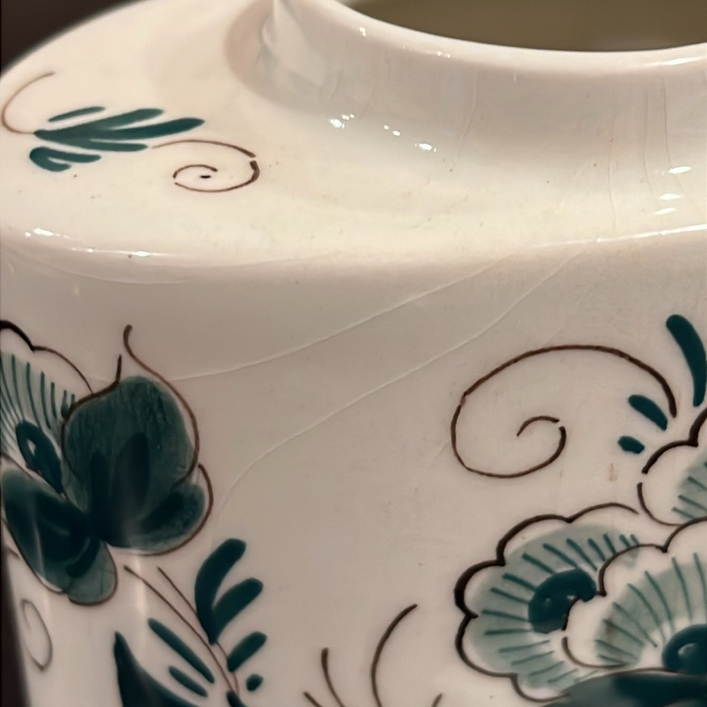 Delft Holland Mini Ginger Jar Green and Ivory - Picture 11 of 11